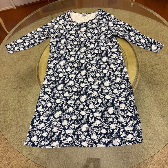 Lands' End Women's Plus Size 100% Cotton Long Sleeve Midcalf Nightgown 1XL/16-18 - Picture 8 of 11